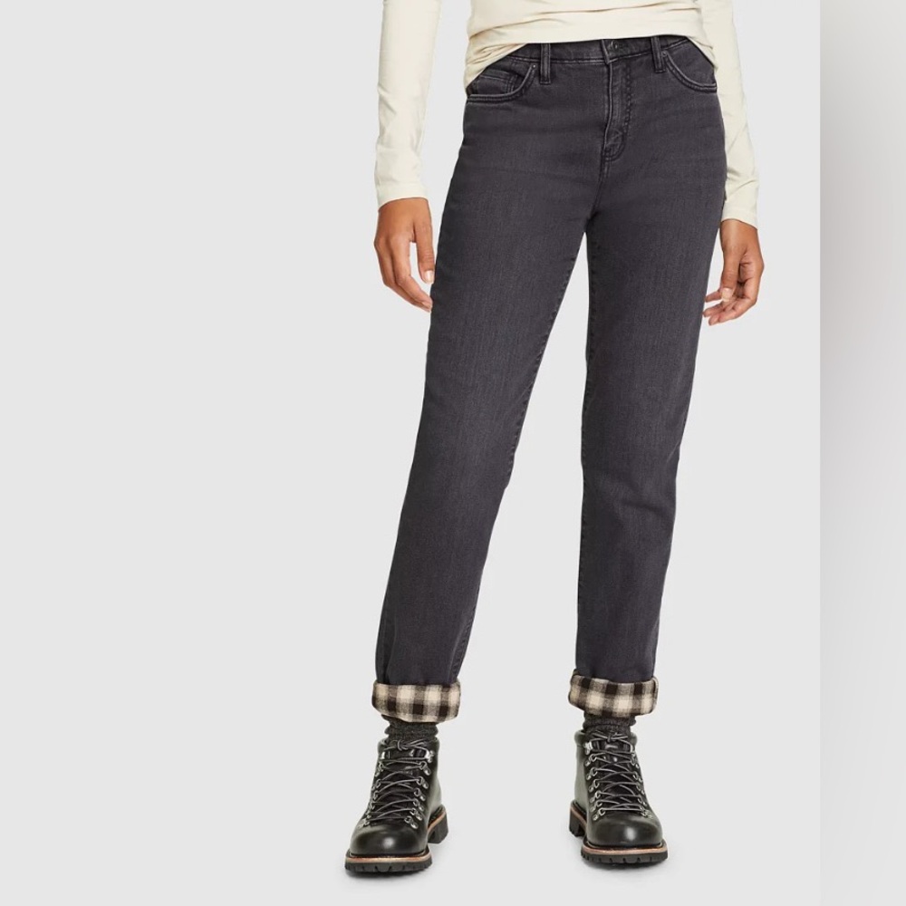 NWT boyfriend flannel lined jeans